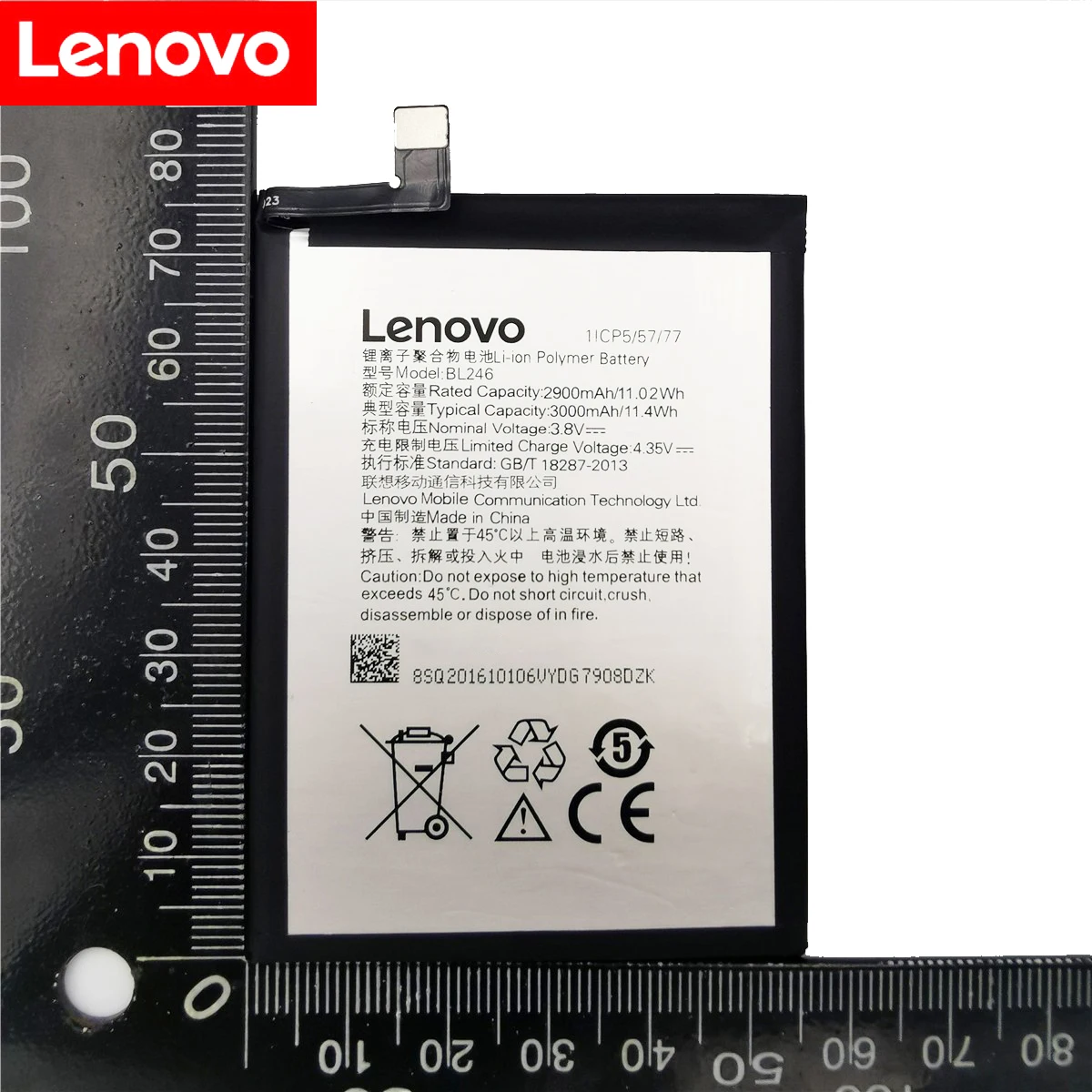 100% מקוריים נבדק 3000mAh BL246 סוללה עבור Lenovo Vibe Shot תחושה Z90 Z90-3 Z90-7 z90a40 מקס טלפון BL246 החלפת הסוללה - 4