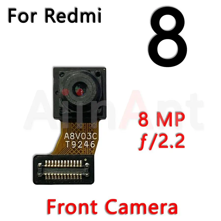 המקורי קטן, מצלמה קדמית להגמיש עבור Xiaomi Redmi הערה 8 8A Pro Plus מאקרו עומק רחב העיקרית גדול בחזרה מצלמה אחורית להגמיש כבלים - 4