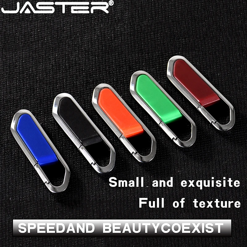 ג ' סטר כונני הבזק מסוג USB צבע עור Carabiner 128GB כחול 64GB שחור 32GB ירוק 16GB זיכרון נייד מקל 2.0 Mini USB - 4