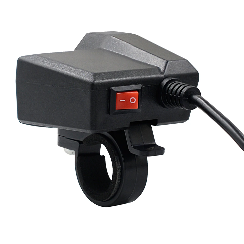 אופנוע מטען USB 3.1 מהיר USB כפול 10-24V עמיד למים עם מד מתח עצמאית על מתג הפעלה/כיבוי על אופנוע Ebike - 4