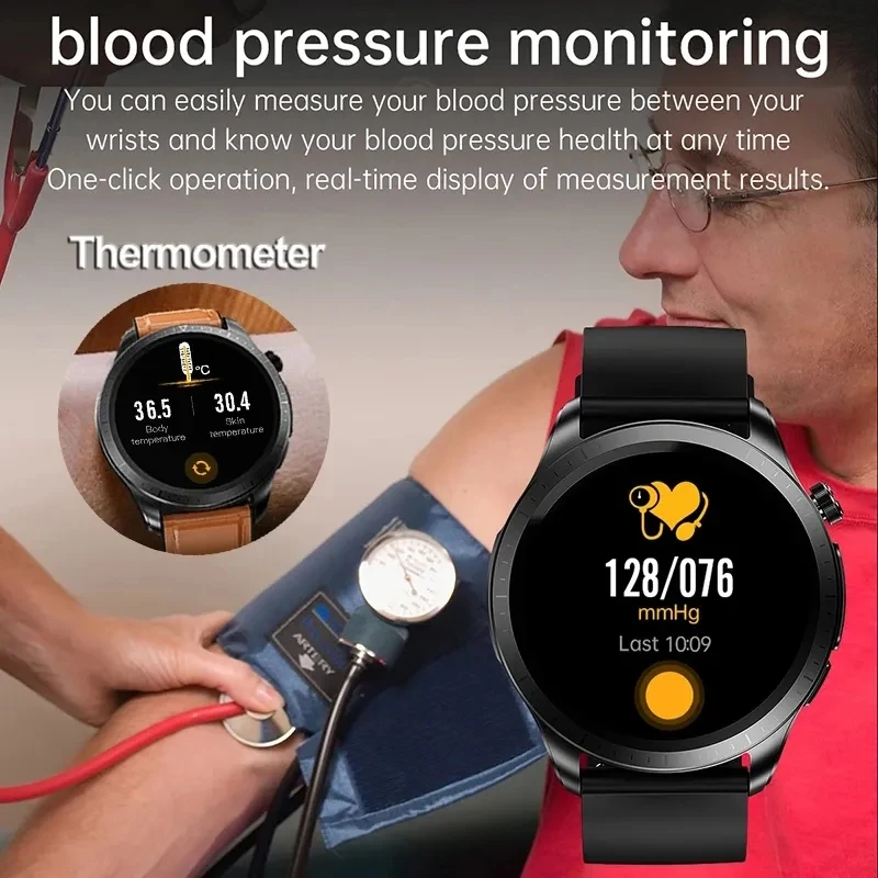 2023 חדש הגלוקוז בדם שעון חכם גברים א. ק. ג+PPG לחץ דם בריאות צג שעונים IP68, עמיד למים Smartwatch נשים Xiaomi - 4