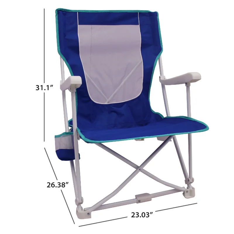 2-Pack מעמודי התווך קיפול קשה הזרוע תיק החוף כיסא לשאת את התיק, כחול - 4