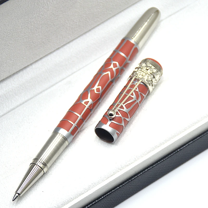 מהדורה מיוחדת MB מורשת 1912 רולר בול עט עט כדורי שחור כתום אדום תבליטים המשרד כתיבה עטים נובעים עכביש קאפ - 4