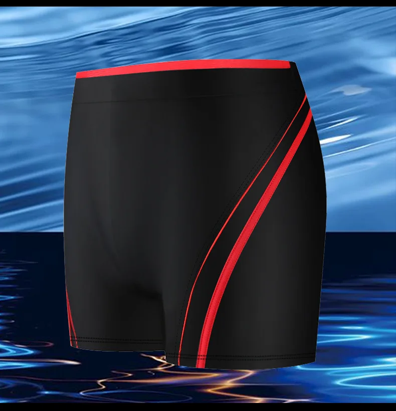 גברים בגדי ים רופף מסוגנן יבש מהירה לשחות מכנסיים קצרים סקסיים קיץ בגדי ים של גברים לשחות מכנסיים קצרים חוף Mens לשחות - 4