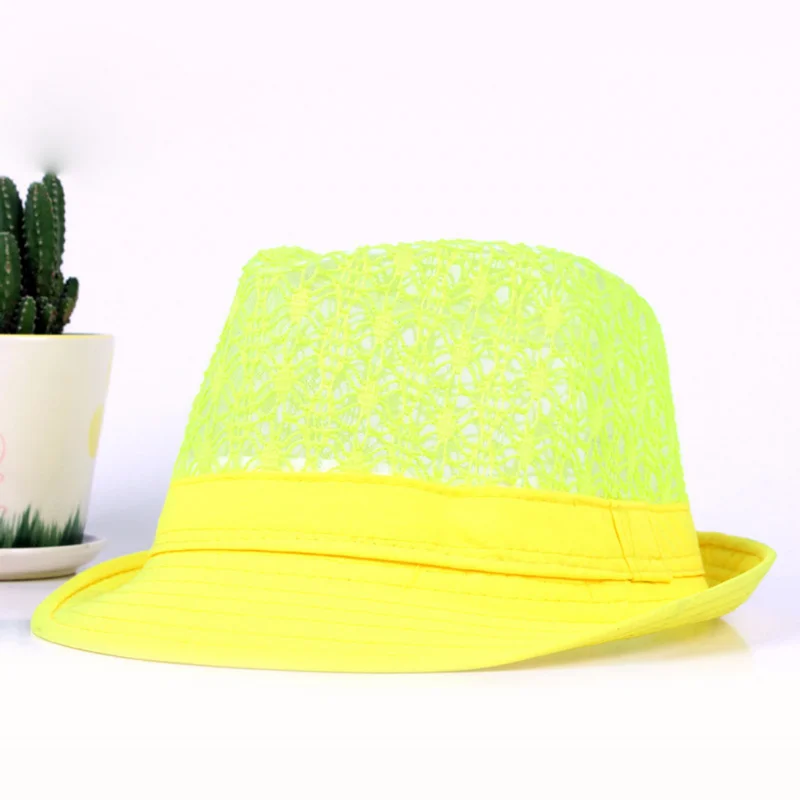 קיץ לנשימה חלול שמש כובע נשים חוף השמש כובעים קובני טרובי גברים כובעים צבע ממתקים למסיבה שמש כובע סומבררו - 4