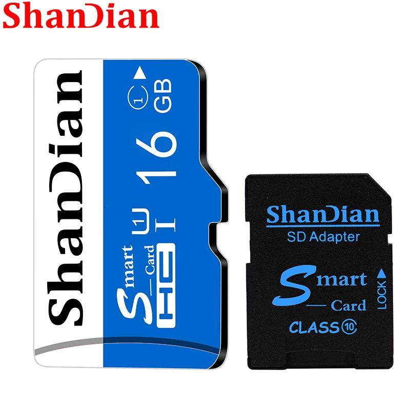 ShanDian חם מכירה חכם כרטיס זיכרון SD 64GB 32GB 16GB 8GB Class10 כרטיס TF Smartsd עט כונן זיכרון פלאש בדיסק במהירות גבוהה - 4