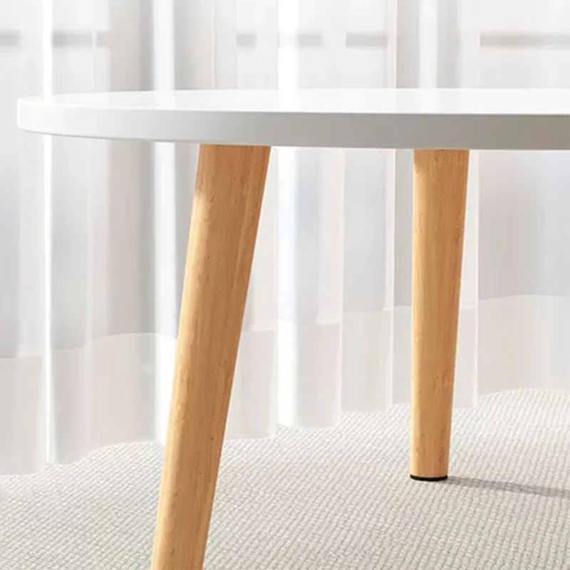 ביתיים פשוטים מעץ מלא הרגל הספה בצד מיני שולחן השינה יושבים סביב שולחן נטו אדום שולחן נמוך חלון תה שולחן עגול - 4