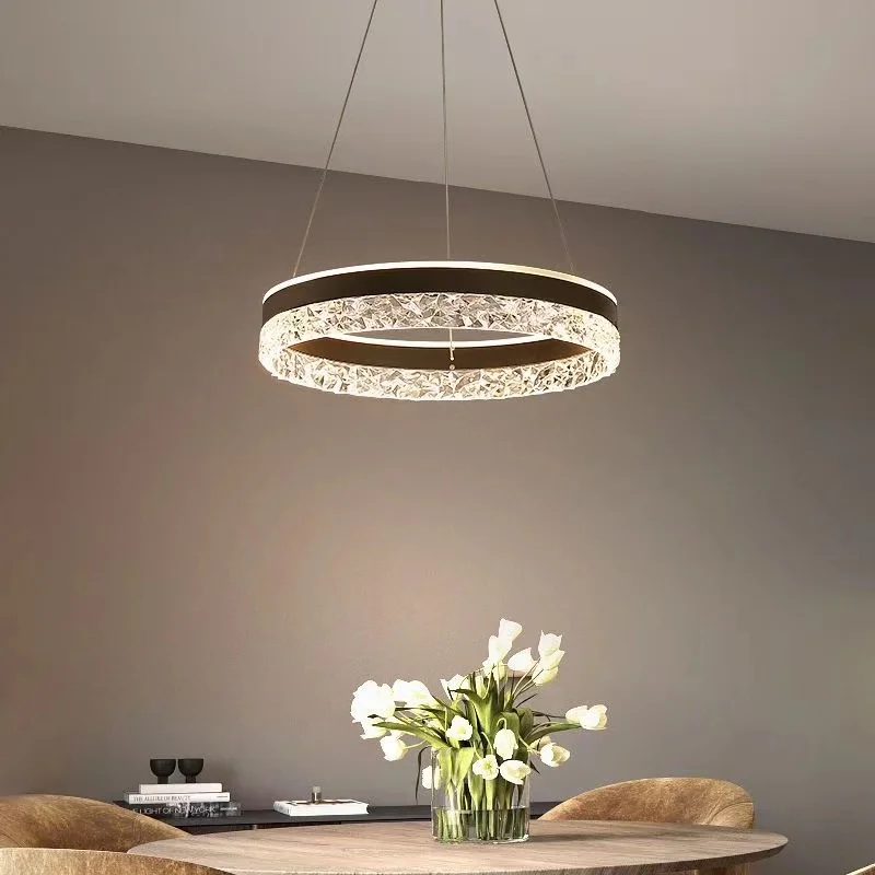 מודרנית, מינימליזם LED נברשת תאורה ביתית קריסטל טבעת תקרה נברשת סלון, חדר השינה, חדר האוכל תאורה chandeli - 4