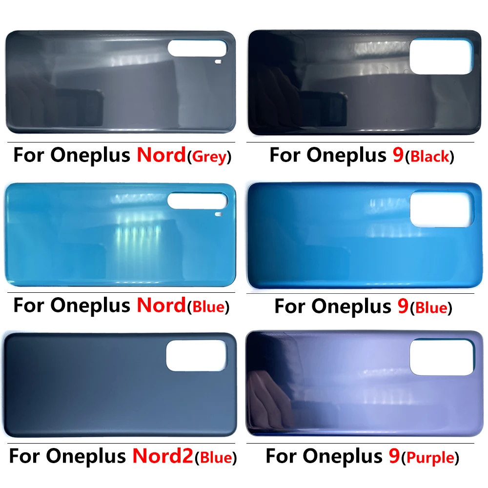 חדש הכיסוי האחורי על Oneplus 9 Pro 9R בחזרה דלת זכוכית 1+N100 N200 אחורי מכסה הסוללה דיור Case For Oneplus Nord 2 עם דבק - 4