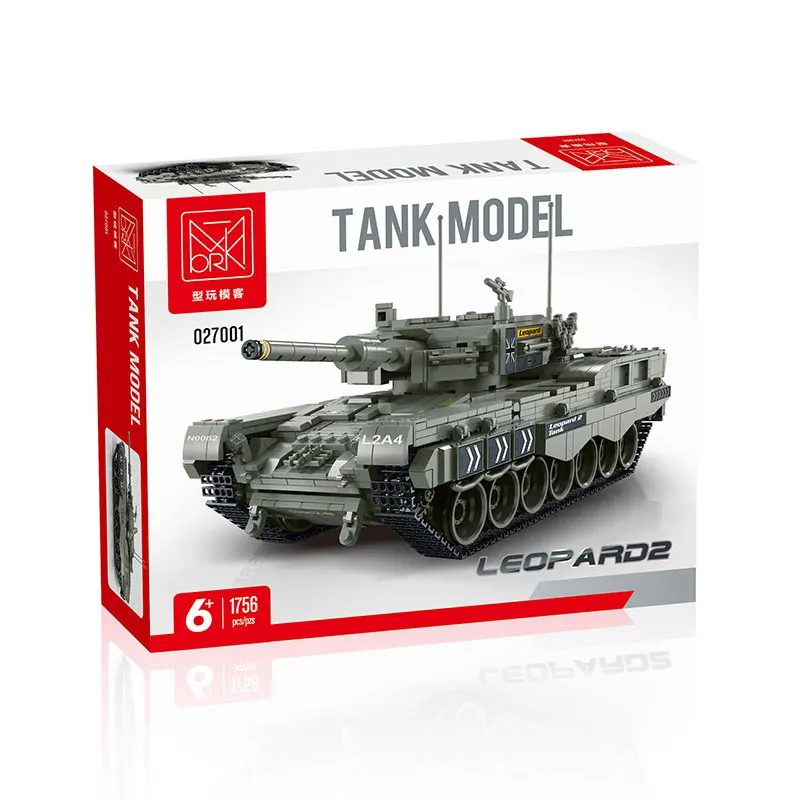 MOC כוחות צבאיים WW2 גדול Leopard 2A4 ראשי קרב טנק אבני הבניין דגם תואם לגו לבנים DIY ילד צעצוע ילד מתנות - 4