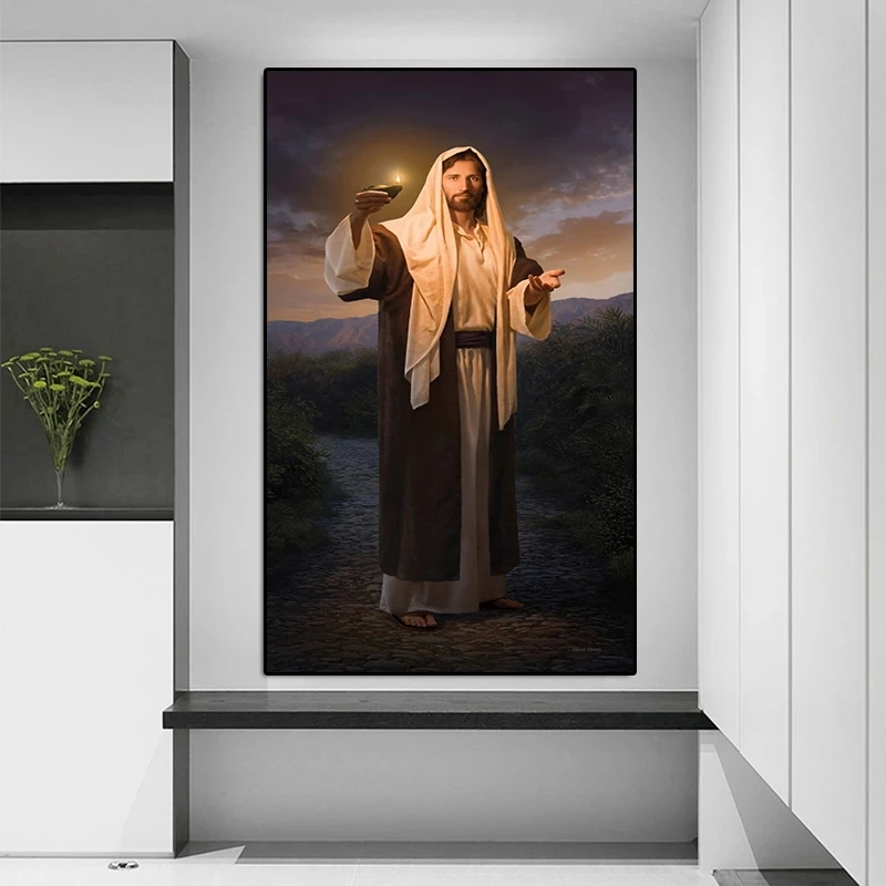 דת ישו בד ציור קלאסי על אהבה טהורה של ישוע המשיח אלוהים כרזה, הדפסת אמנות מודרנית תמונות קיר לעיצוב הבית - 5
