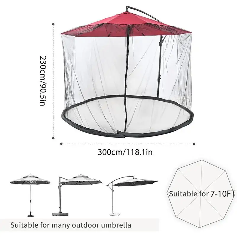 פטיו מטריה רשת כילה נגד יתושים השמשייה חיצונית הדשא בגינה קמפינג מטריה עבור פטיו חיצוני קמפינג מטריה - 5