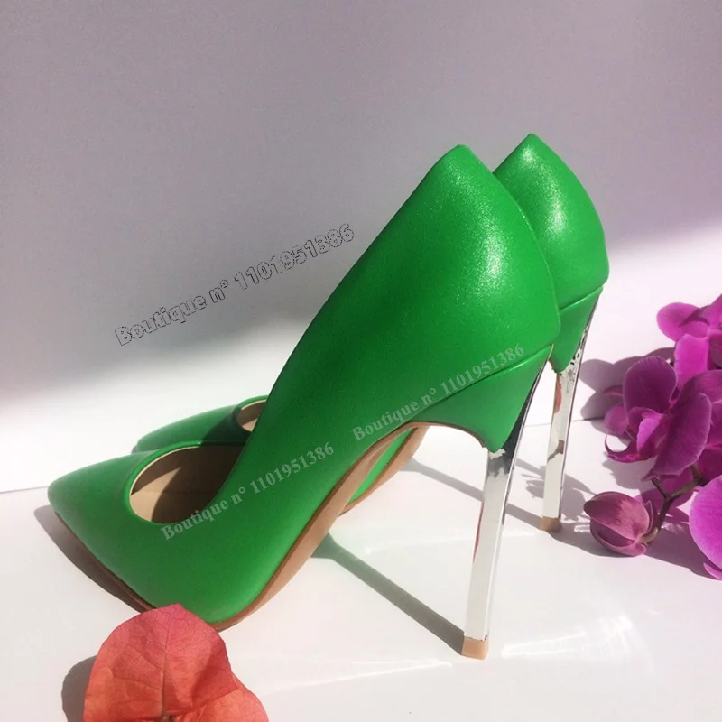 מעורבות צבע להחליק על משאבות מתכת העקב נעלי נשים הלהקה עיצוב אופנה נעלי עקבים גבוהים נעלי מסיבת 2023 Zapatillas Mujer - 5