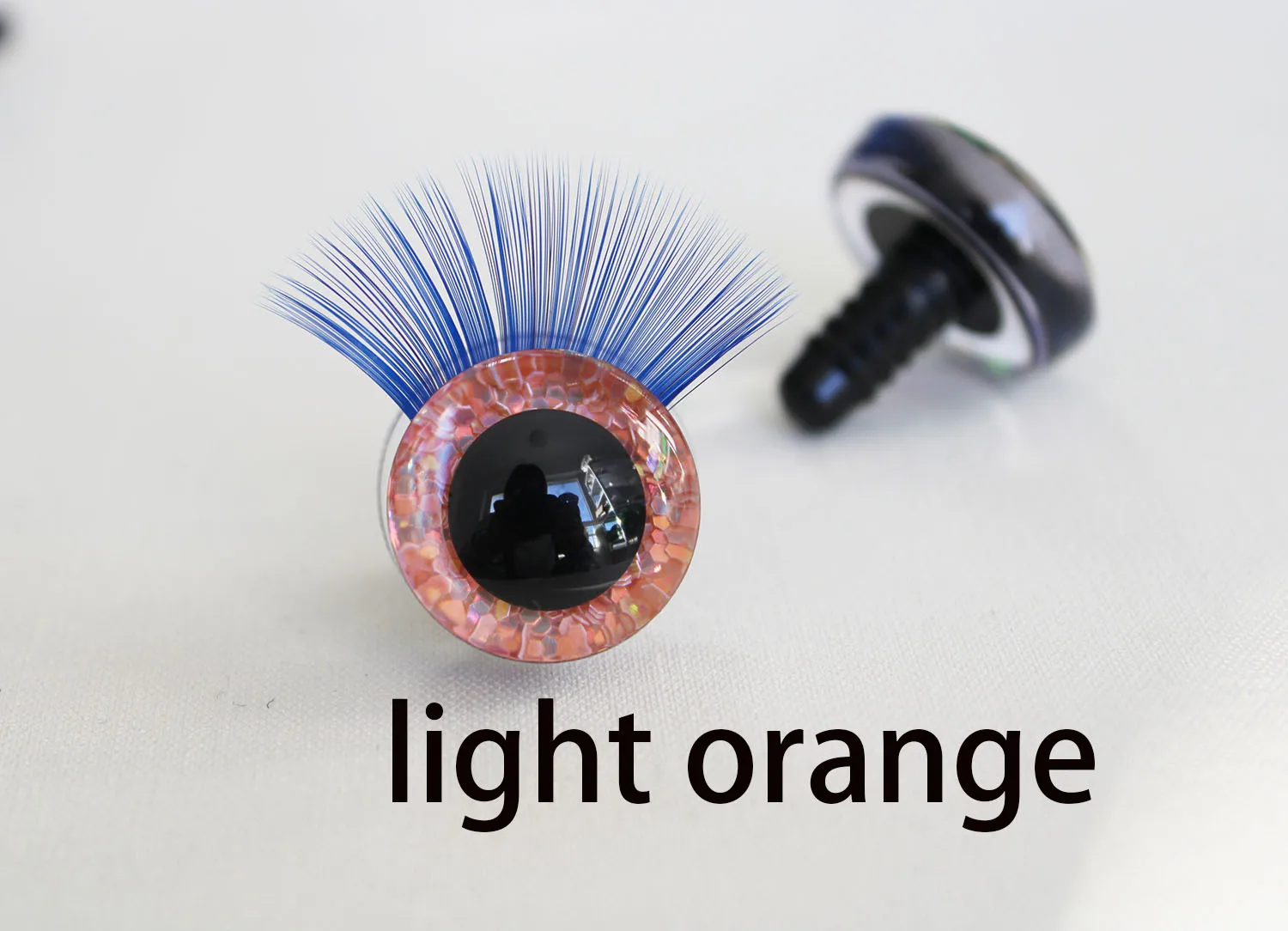 20set 14mm כדי 30mm מלאכה עיניים חדשות אופנה סופר 3D גליטר צעצוע בטיחות עם עיניים כחולות עפעף מגש עם קשה כביסה-T10 - 5