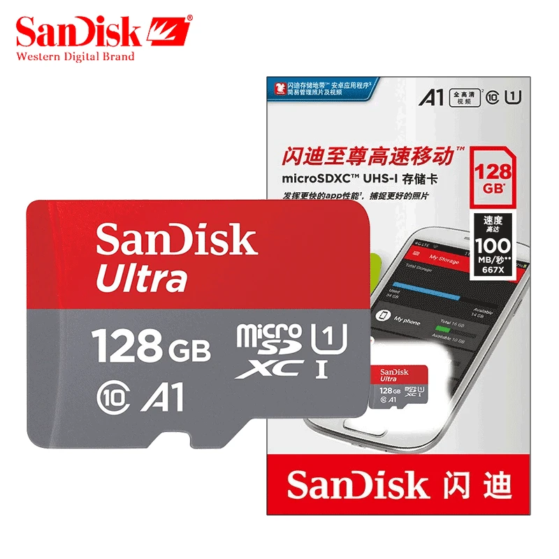 Sandisk 1TB כרטיס זיכרון 16GB 32gb 64GB 128GB 200GB 256GB 400GB מיקרו sd Class10 UHS-1 פלאש כרטיס זיכרון Microsd TF/SD - 5