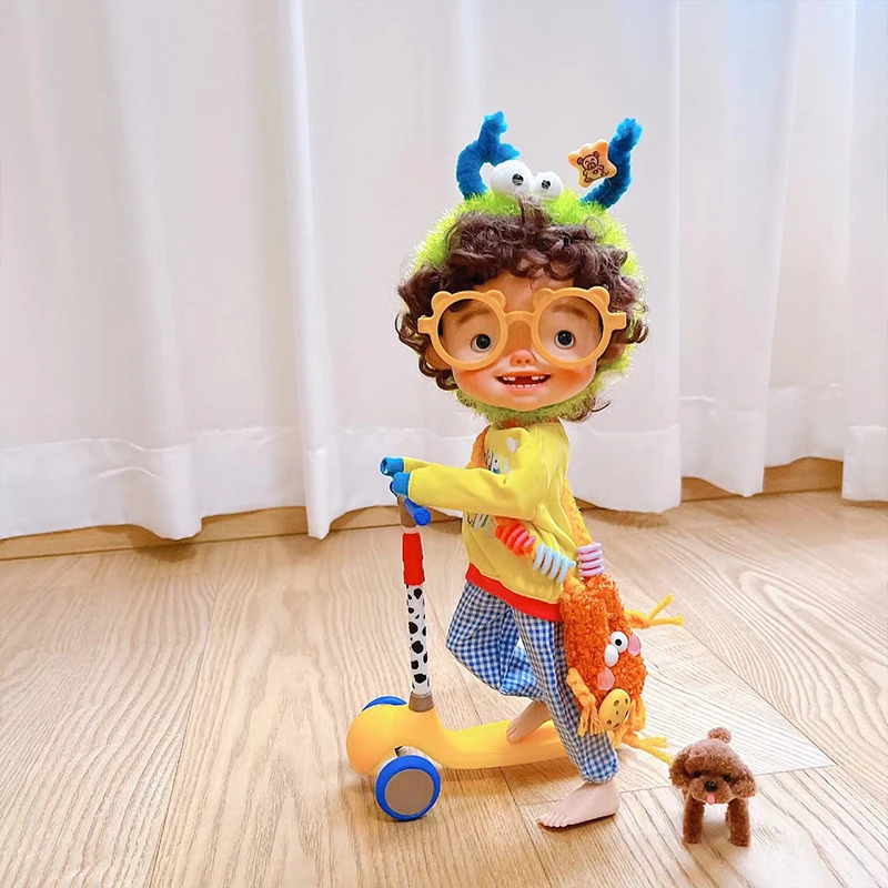 BJD בובה הפאה לבליית גודל בובות אביזרים הפאה צעצוע טרס על בובות אנגורה פאות בסגנון קוריאני אופנה תלתלים לבליית - 5