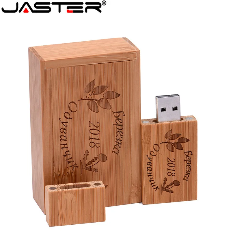 ג ' סטר (ללא סמל מותאם אישית) עץ USB כונן הבזק USB+תיבת pendrive 4GB 8GB 16GB 32GB 64GBcustom לוגו עבור צילום חתונה, מתנה - 5