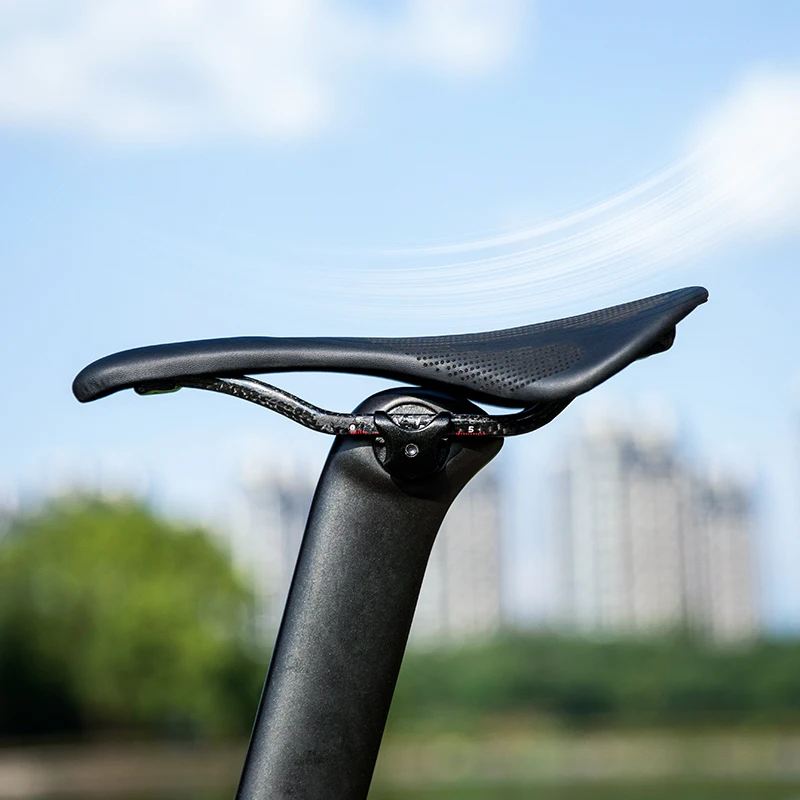 ROCKBROS אופניים אוכף אור אולטרה לנשימה מירוץ מושב סיבי פחמן הכביש Mtb אופני אור אולטרה כרית אופניים אביזרים - 5