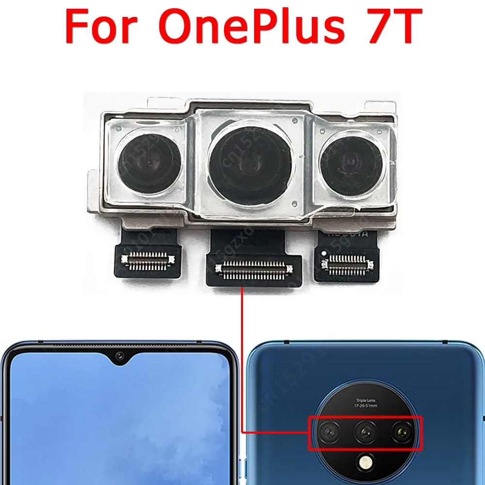 לפני Selfie גדול מודול המצלמה עבור Oneplus 7 Pro 1+ 7T 5G אחד ועוד מבט אחורי אחורי מקורי מול חלקי חילוף להגמיש כבלים - 5