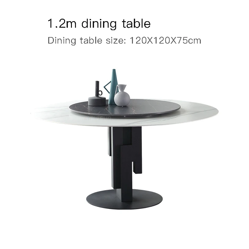 סגנון עכשווי פשוט רוק צלחת סביב שולחנות אוכל עם הפטיפון קפה שולחן Mesas דה Centro פארא סלון ריהוט הבית - 5
