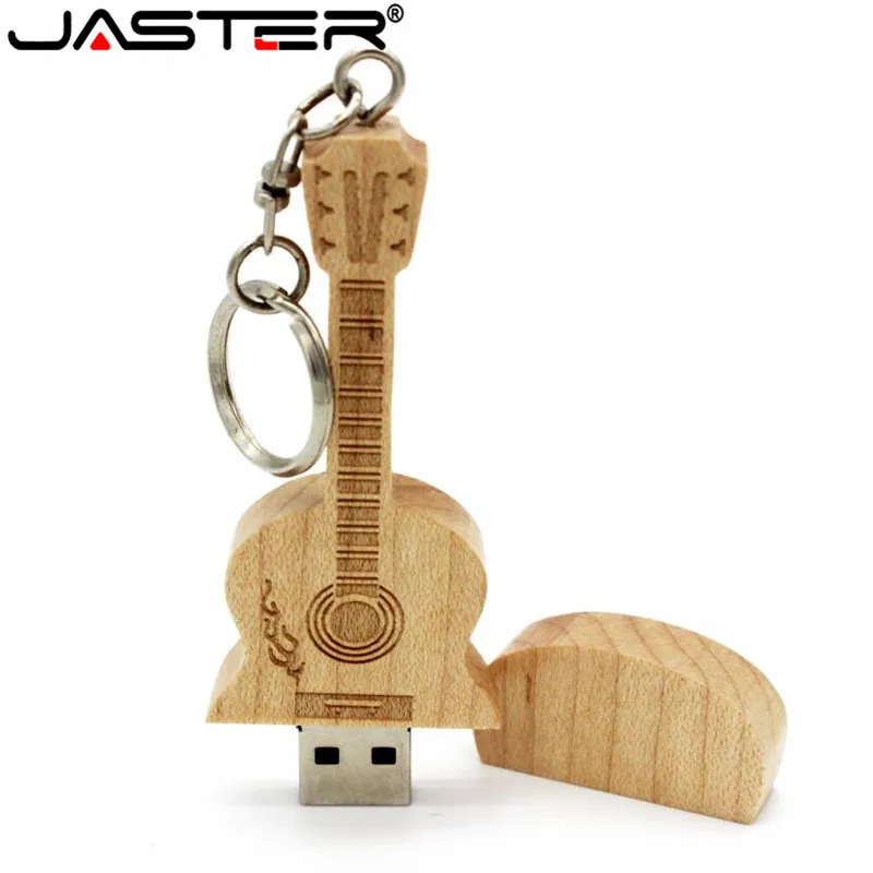 ג ' סטר (ללא סמל מותאם אישית) גיטרה בצורת עט כונן עץ מוסיקה כונן הבזק מסוג usb מקל זיכרון pendrive 4GB 8G 16GB 32GB 64GB - 5