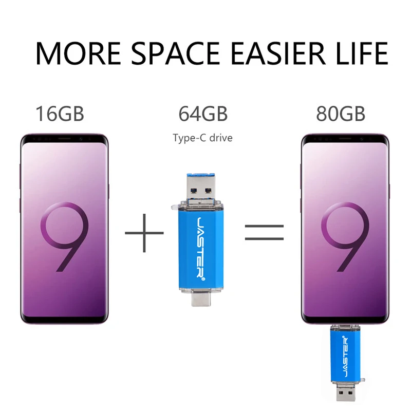 ג ' סטר USB 3.0 סוג C OTG USB כונן הבזק Usb 3.0 Pendrive על סוג C-נייד/PC 64GB 32GB 16GB מהירות גבוהה מיקרו USB - 5