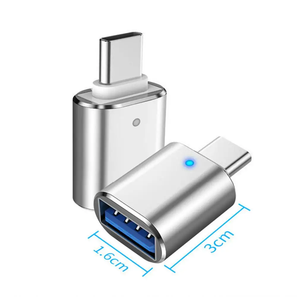 2PCS מטען מתאם USB3.0 להקליד C OTG מחבר Type-C ל-USB זכר סוג-c להסתגל ממיר למחשב MacBook המכונית USB Ipad - 5