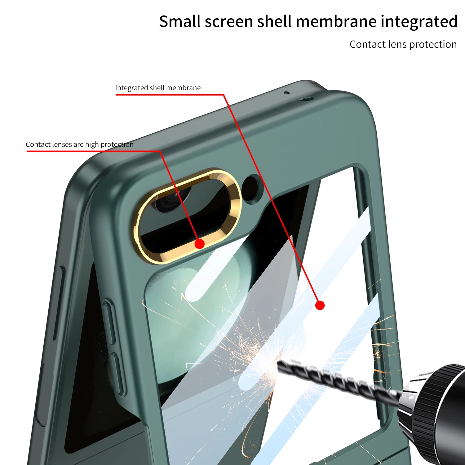 ACC-עבור Samsung Galaxy Z flip 5 מקרה אולטרה דק צבע עדשות מגע, סרט all-in-one חיוני עבור גברים ונשים כיסוי - 5