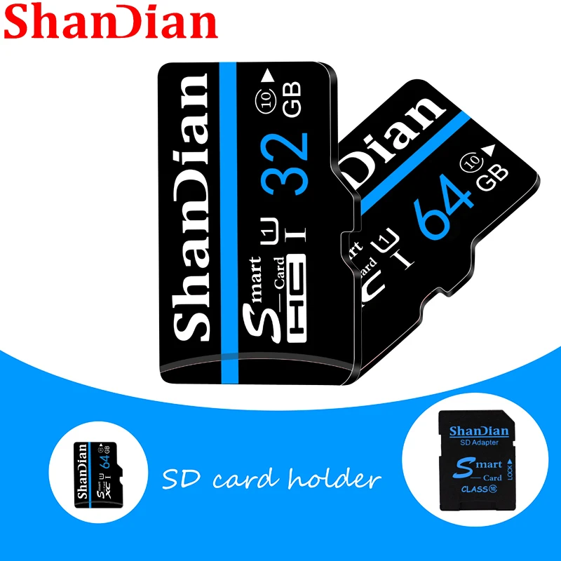 ShanDian זיכרון כרטיס חכם כרטיס sd 32gb class 10 32GB 64GB 16GB 8GB tf כרטיס Smartsd עט כונן זיכרון פלאש בדיסק עבור טלפון חכם - 5