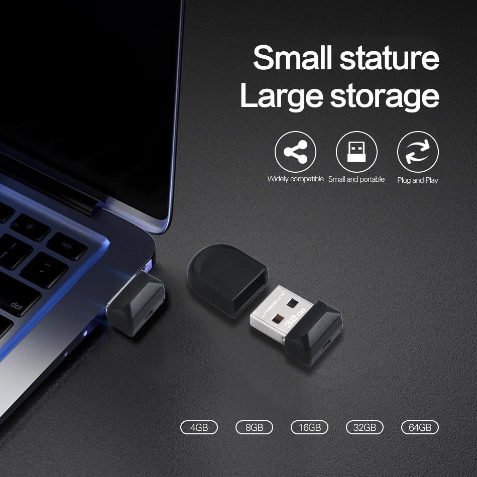 חם WANSENDA USB כונן הבזק USB 2.0 כונן עט 64GB 32GB 16GB מיני Pendrive 8GB 4GB מקל זכרון USB פלאש כונן - 5