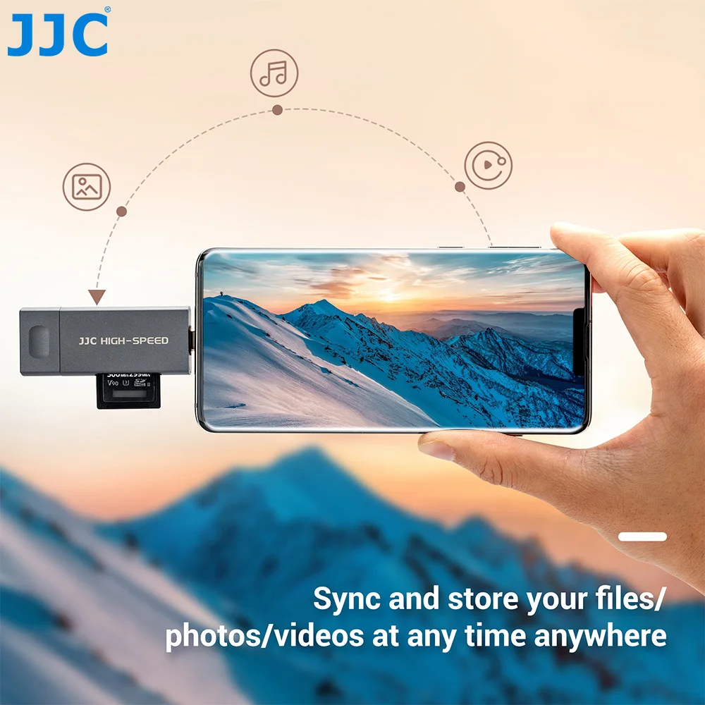 JJC UHS-II SD MSD קורא כרטיסי USB 3.1/מיקרו USB 2.0/סוג C USB 3.1-ל. SD Micro SD TF כרטיס זיכרון מתאם למחשב נייד טלפון OTG - 5