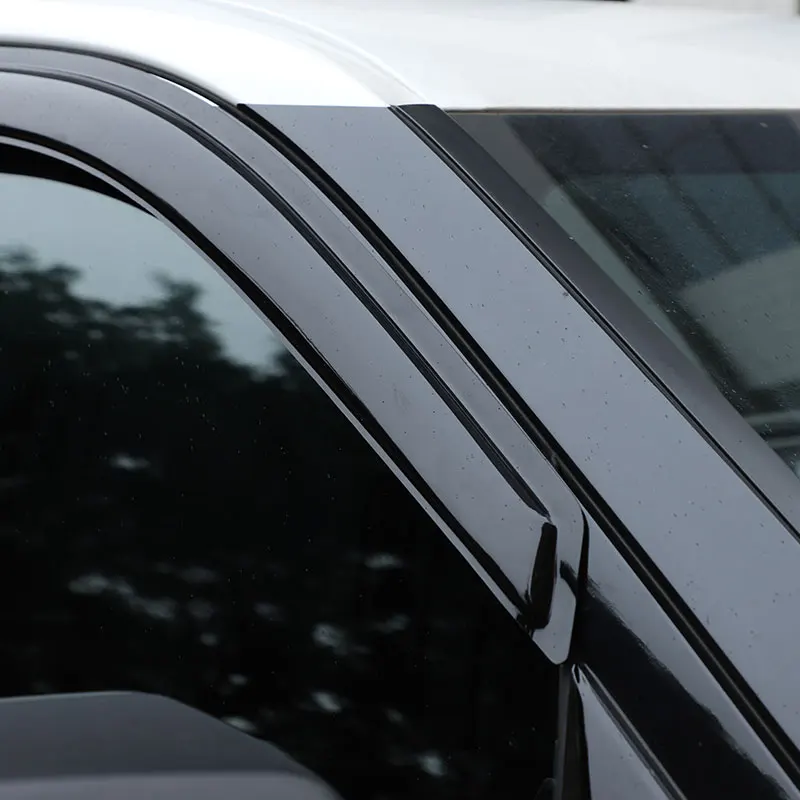עבור טויוטה טונדרה 2022-2023 ABS מכונית שחורה, חלון שמש גשם צל הקסדות מגן מקלט כיסוי מגן לקצץ אביזרי רכב - 5
