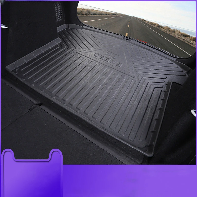 חדש מכוניות יוקרה האחוריים תא המטען אוניית מטען אתחול TPO המטען מחצלת הרצפה מגש בוץ לבעוט שטיח Chery Exeed TX TXL 2018-2021 אביזרים - 5