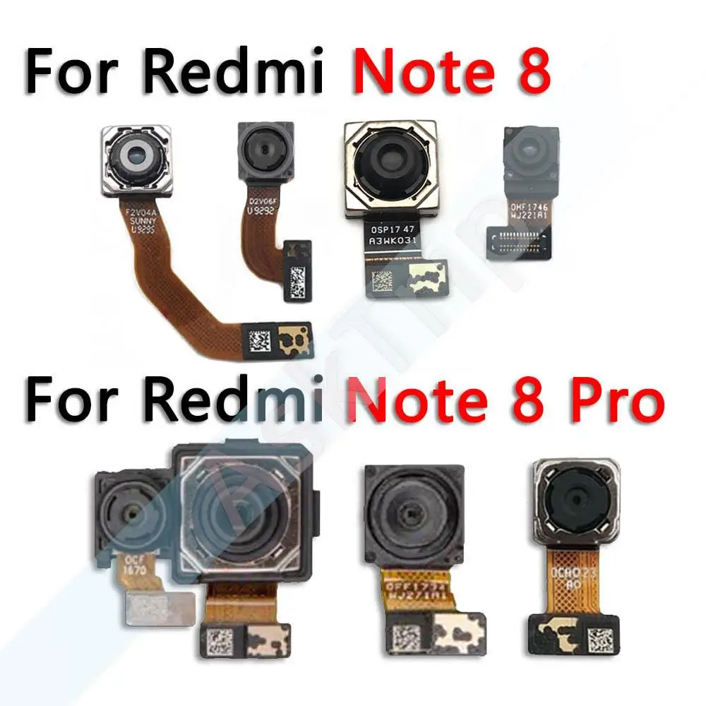 המקורי קטן, מצלמה קדמית להגמיש עבור Xiaomi Redmi הערה 8 8A Note8 Pro Plus מאקרו עומק רחב העיקרית גדול בחזרה מצלמה אחורית להגמיש כבלים - 5