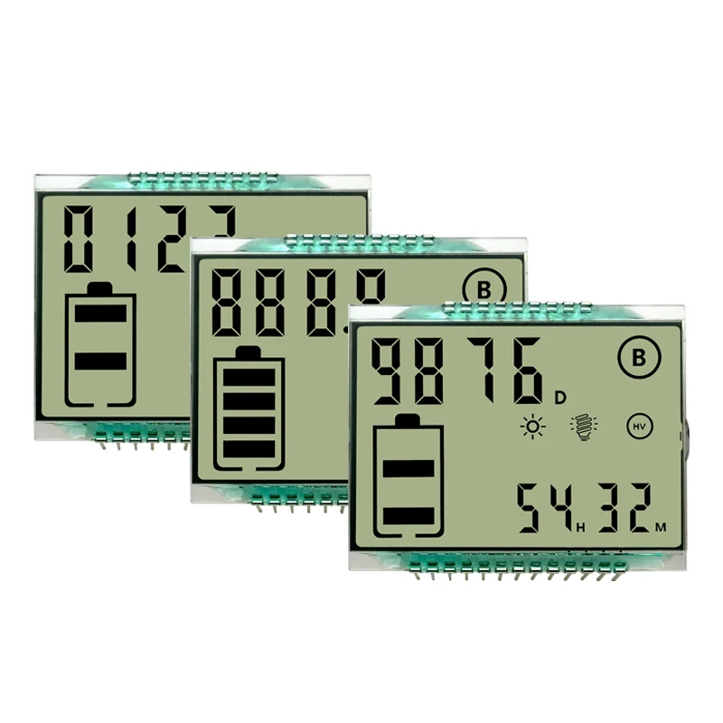 T71636H אחסון אנרגיה שבורה קוד LCD מסך TN חיובי 3.0 v lcd 7 בצבע אחד מותאם אישית מגזר תצוגת lcd - 5