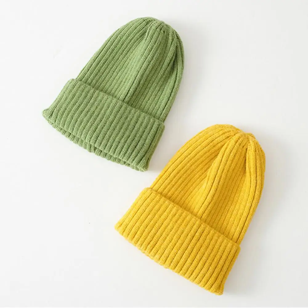 הסתיו והחורף הגירסה הקוריאנית של ממתקים צבעוניים צמר סרוג כובע לילדים כמה קר הוכחה כובע חם חיצוני כובע רכיבה - 5