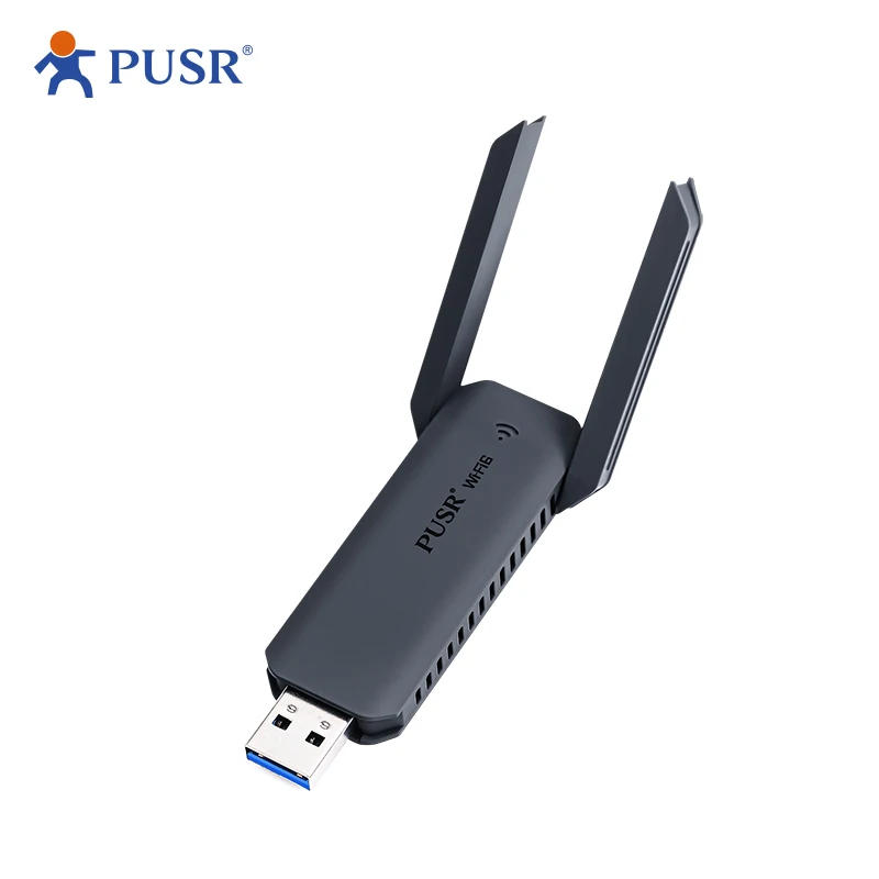 (המחיר ל-2 חתיכה) PUSR WiFi 6 USB מתאם רשת 5.8 G/2.4 G USB3.0 2dBi*2 אנטנות תמיכה Windows10 11 USR-UAX180 - 5