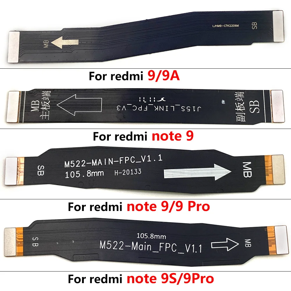 50Pcs，הראשי המקורי לוח לוח האם מחבר לוח להגמיש כבלים עבור Xiaomi Redmi 8 / 8A / 9 / 9A / הערה 8T 6 7 8 9 Pro 9 - 5