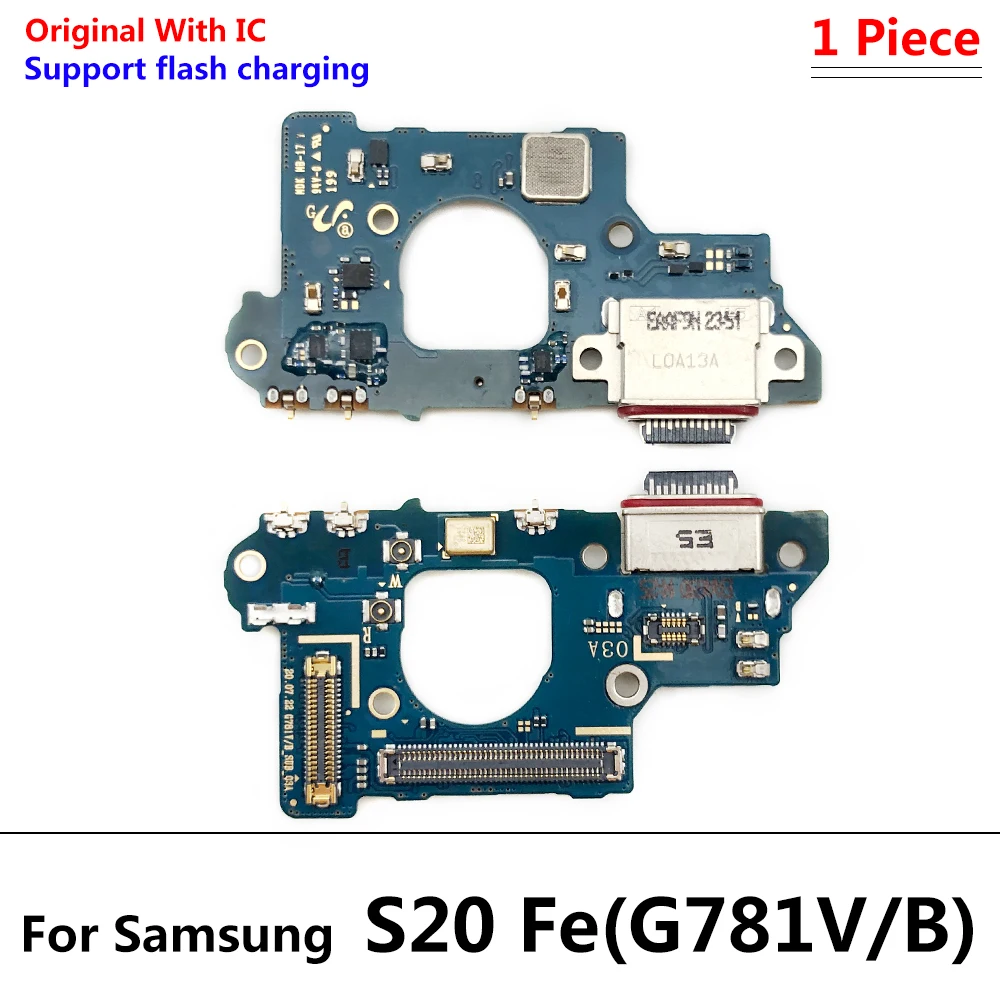 המקורי מטען USB יציאת טעינה להגמיש מחבר מזח לוח עם מיקרופון חלופי Samsung S20 פה 4G G780F / 5G G781V - 5