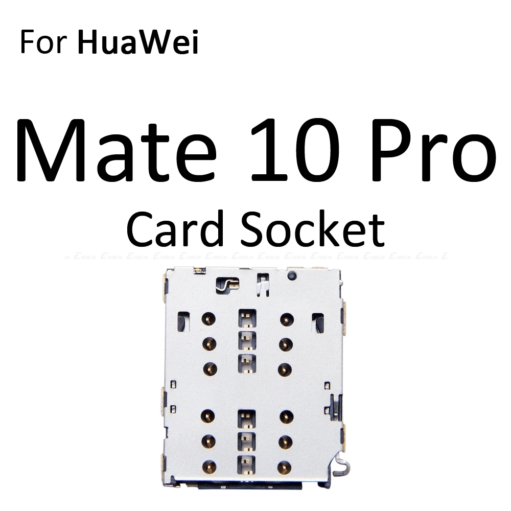 מיקרו SD / כרטיס Sim מגש שקע מתאם עבור HuaWei Mate 10 Pro Lite מחבר בעל חריץ קורא מיכל חלקים - 5
