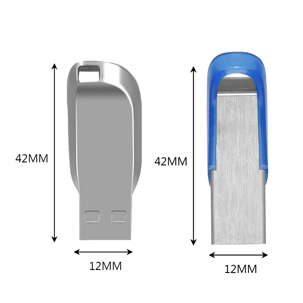 10PCS/הרבה מתכת כונני פלאש USB 2.0 32GB 16GB 64GB כונן עט סיטוני 4GB 8GB זיכרון מקלות מכוניות לשאת חינם סמל מותאם אישית - 5