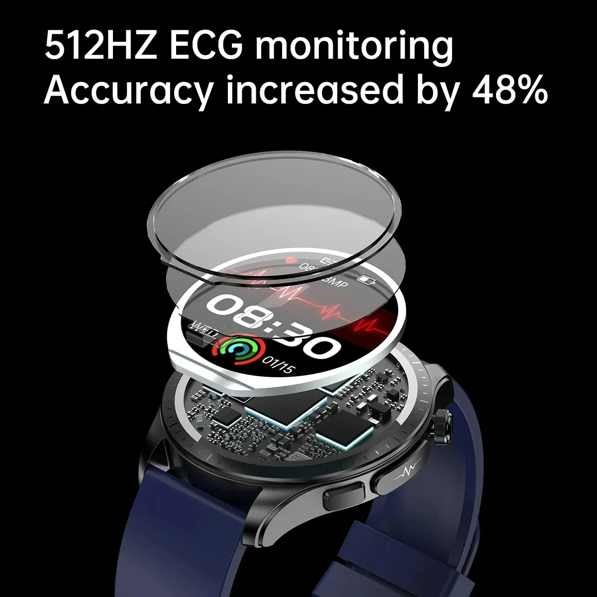 2023 חדש הגלוקוז בדם שעון חכם גברים א. ק. ג+PPG לחץ דם בריאות צג שעונים IP68, עמיד למים Smartwatch נשים Xiaomi - 5