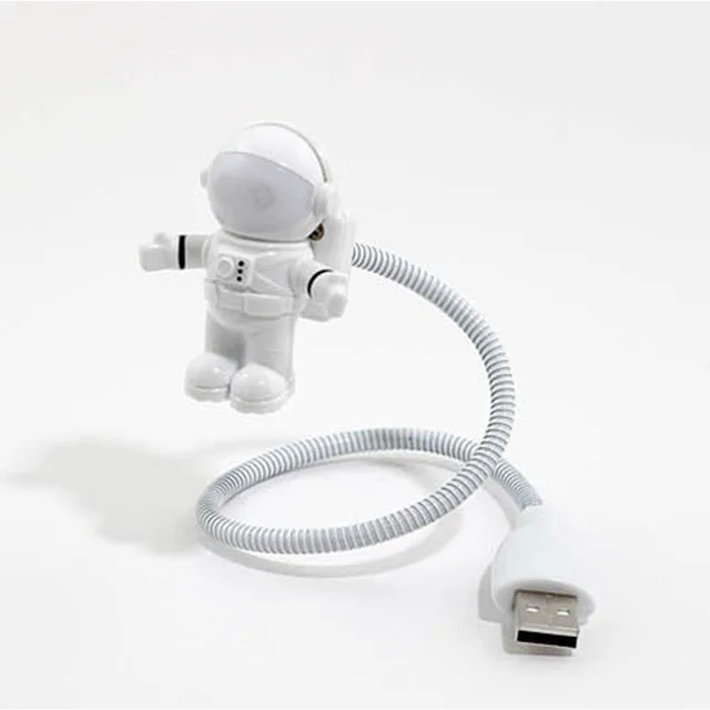 USB מנורת לילה LED אסטרונאוט המנורה מנורת שולחן גמיש LED מנורת הלילה 5V קריאה שולחן אור איש החלל קישוט מנורה למחשב נייד - 5