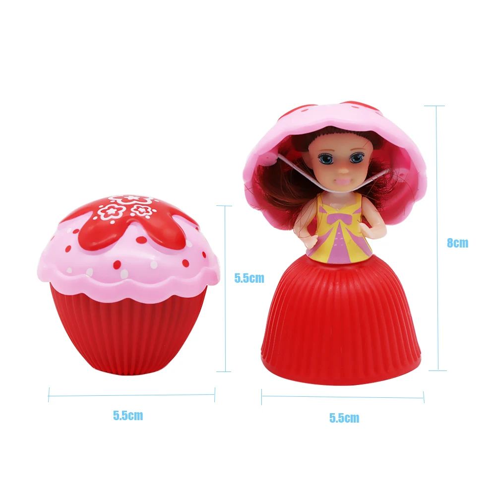 1PC ילדים צעצועים מקסימה העוגה הנסיכה מיני קריקטורה הבובה הפך ריחניים לשחק הבית קסם חמוד עוגת בנות צעצועים צבע אקראי - 5