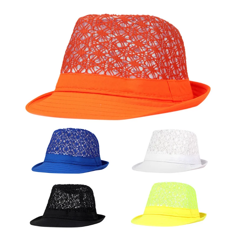 קיץ לנשימה חלול שמש כובע נשים חוף השמש כובעים קובני טרובי גברים כובעים צבע ממתקים למסיבה שמש כובע סומבררו - 5