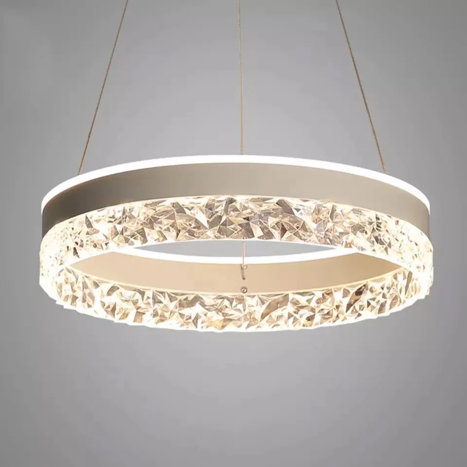 מודרנית, מינימליזם LED נברשת תאורה ביתית קריסטל טבעת תקרה נברשת סלון, חדר השינה, חדר האוכל תאורה chandeli - 5