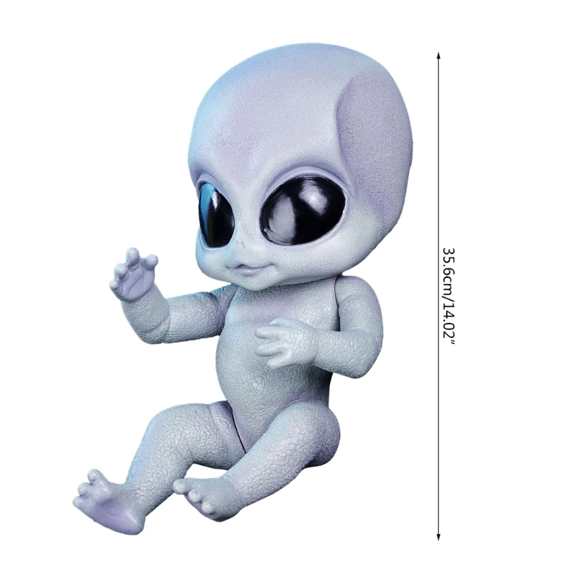 Reborns זר סימולציה תינוק חמוד סיליקון זר צעצוע Reborns גופות של חוצנים ויניל זר בובות עם עיניים גדולות - 5