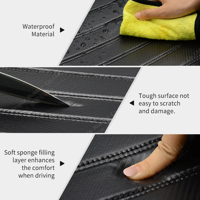 מותאם אישית סיבי פחמן מחצלות עבור אאודי A3 סדאן 2013-2018 14 15 16 17 מטר שטיח כיסוי רכב הפנים אביזרים - 5