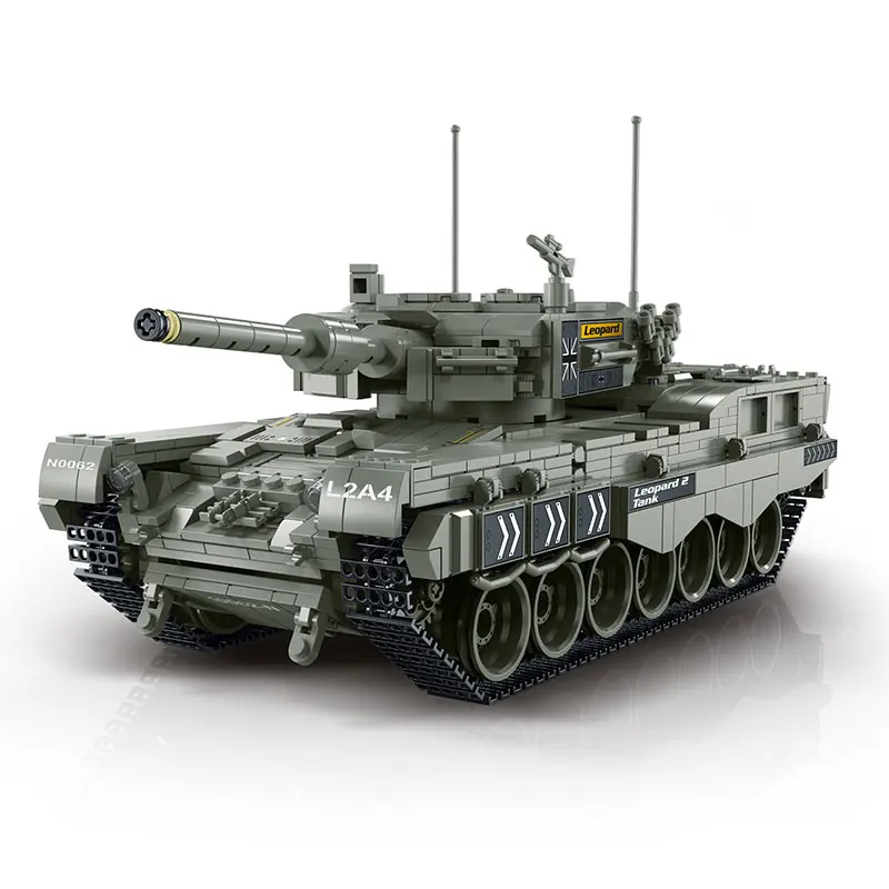 MOC כוחות צבאיים WW2 גדול Leopard 2A4 ראשי קרב טנק אבני הבניין דגם תואם לגו לבנים DIY ילד צעצוע ילד מתנות - 5