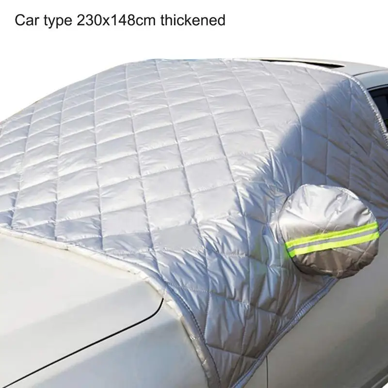 שמשת הרכב כיסוי עמיד למים המכונית כיסוי שלג נייד רכב כיסוי מגן עם Windproof קבוע עניבה עבור רוב מכוניות, ג ' יפ - 5